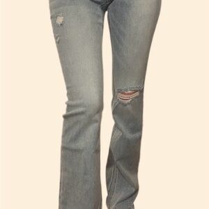 Classic Gray Straight Leg Women's Jeans